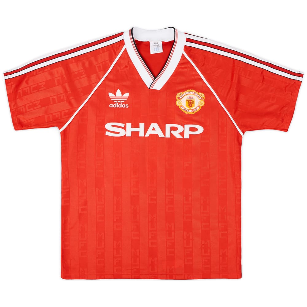 1988-90 Manchester United Home Shirt #10 - 8/10 - (M)