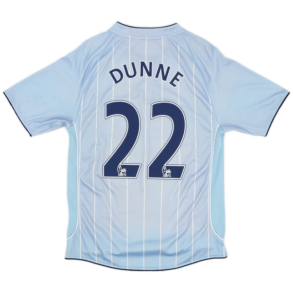 2007-08 Manchester City Home Shirt Dunne #22 - 8/10 - (S)