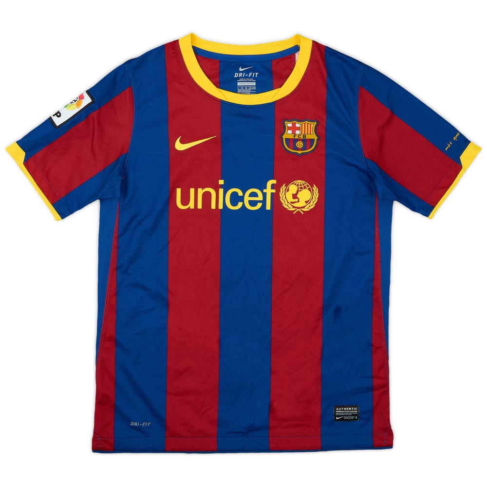 2010-11 Barcelona Home Shirt - 9/10 - (L.Boys)