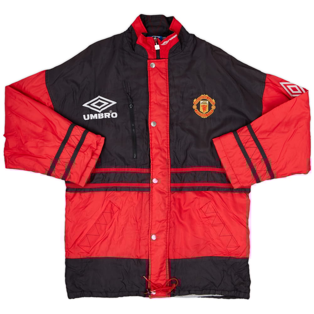 1996-97 Manchester United Umbro Padded Bench Coat - 8/10 - (L)