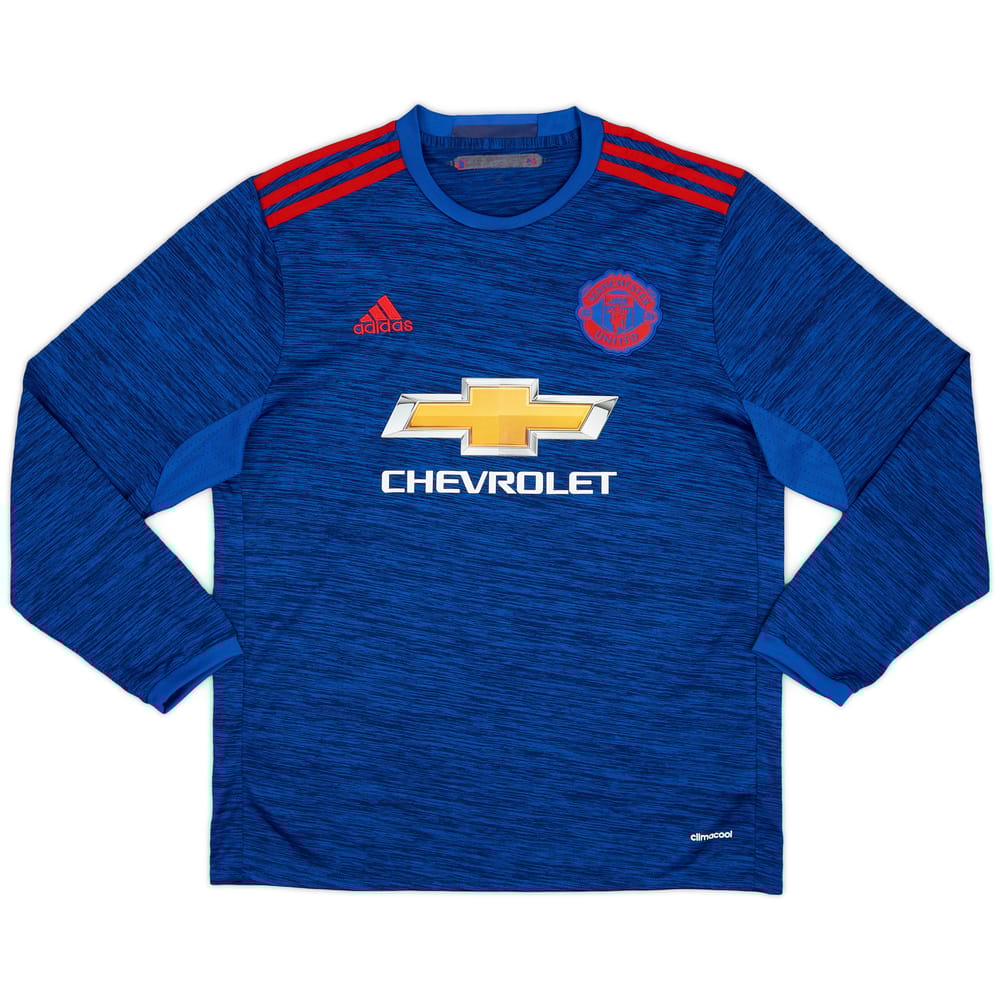 2016-17 Manchester United Away L/S Shirt - 8/10 - (L)