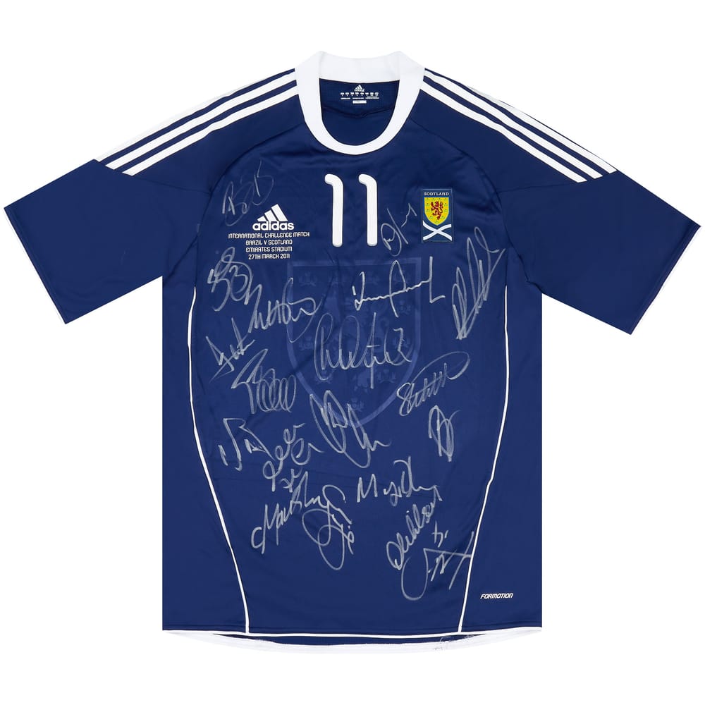 2011 Scotland Match Issue Signed Home Shirt #11 (v Brazil)