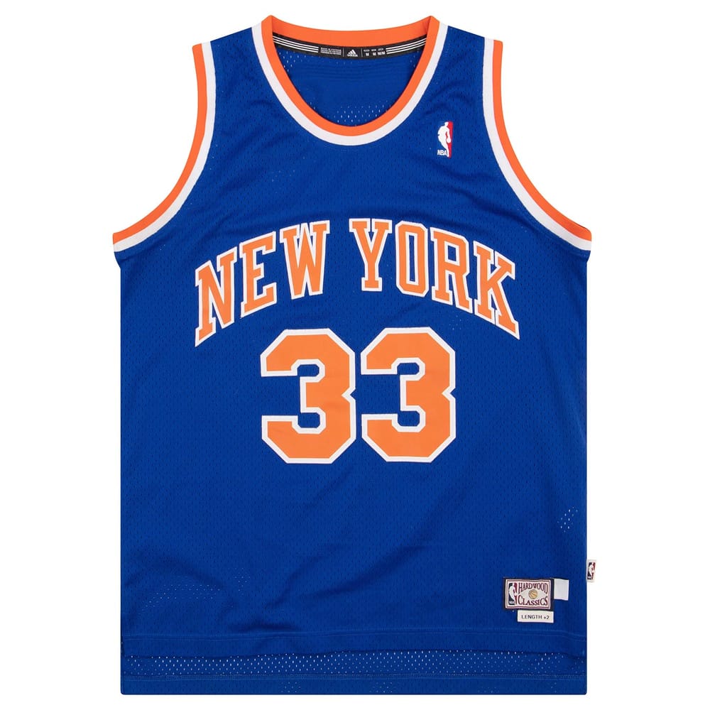 1990-95 New York Knicks Ewing #33 adidas Hardwood Classics Jersey (Away) M