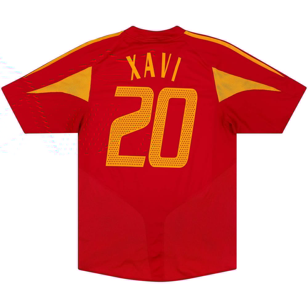 2004-06 Spain Home Shirt Xavi #20 - 8/10 - (S)