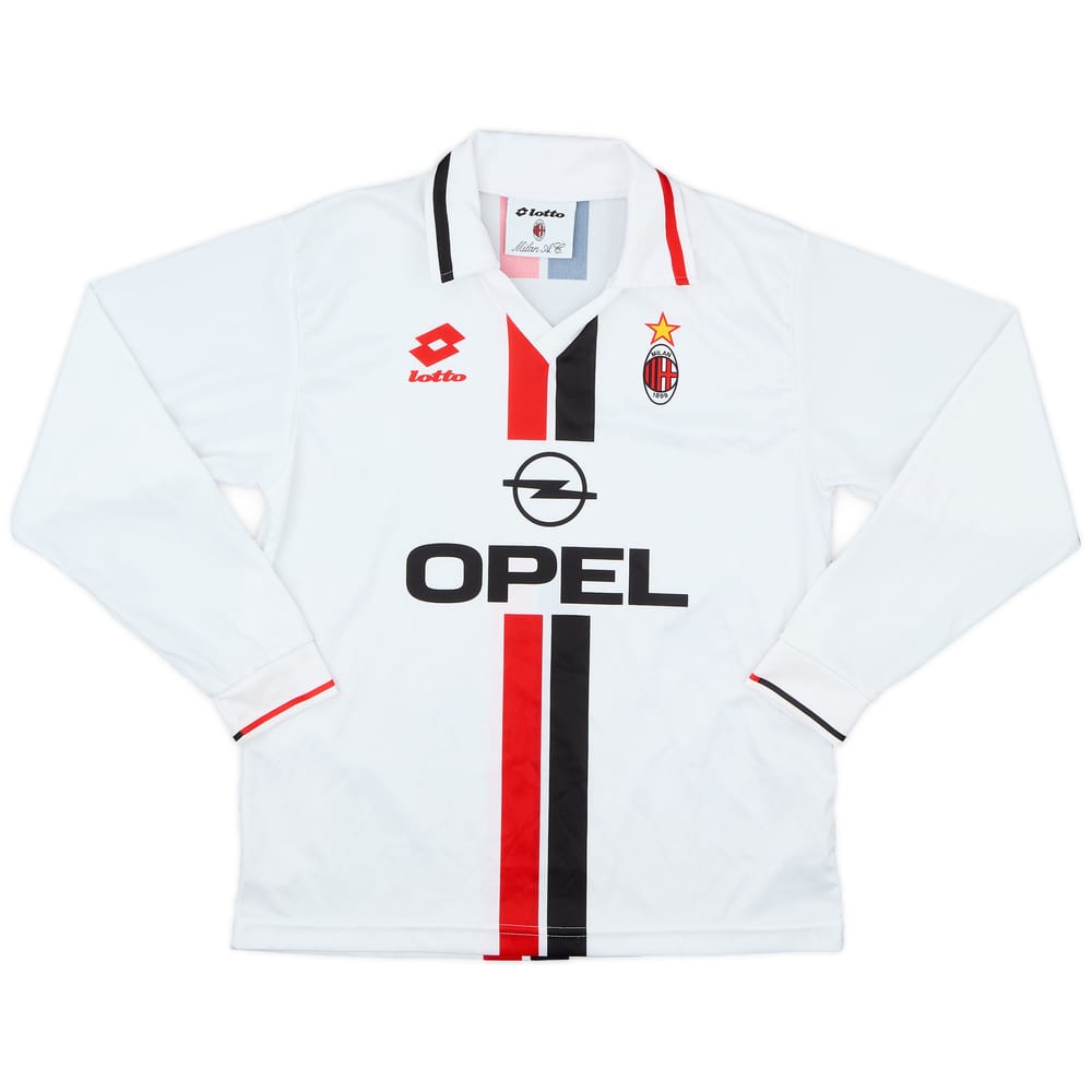 1995-96 AC Milan Basic Away L/S Shirt - 8/10 - (S.Boys)