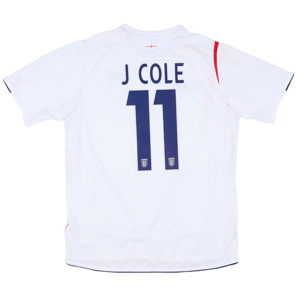 2005-07 England Home Shirt J. Cole #11 - 8/10 - (L)