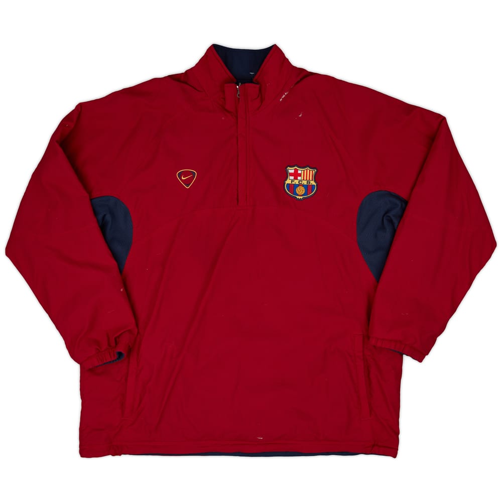 2000-02 Barcelona Nike Reversible 1/4 Zip Drill Top - 6/10 - (XL)