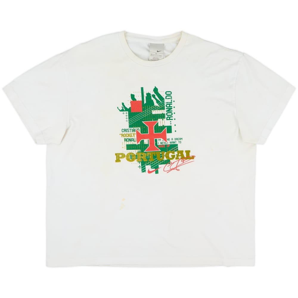 2007 Portugal Nike Graphic Tee Ronaldo #7 - 4/10 - (XXL)