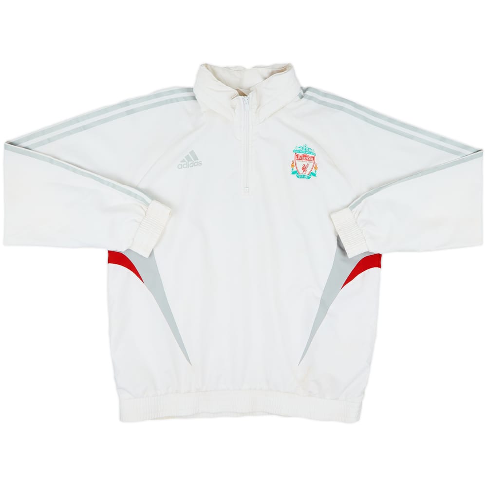 2008-09 Liverpool adidas Formotion Hooded 1/4 Zip Rain Jacket - 8/10 - (XL)