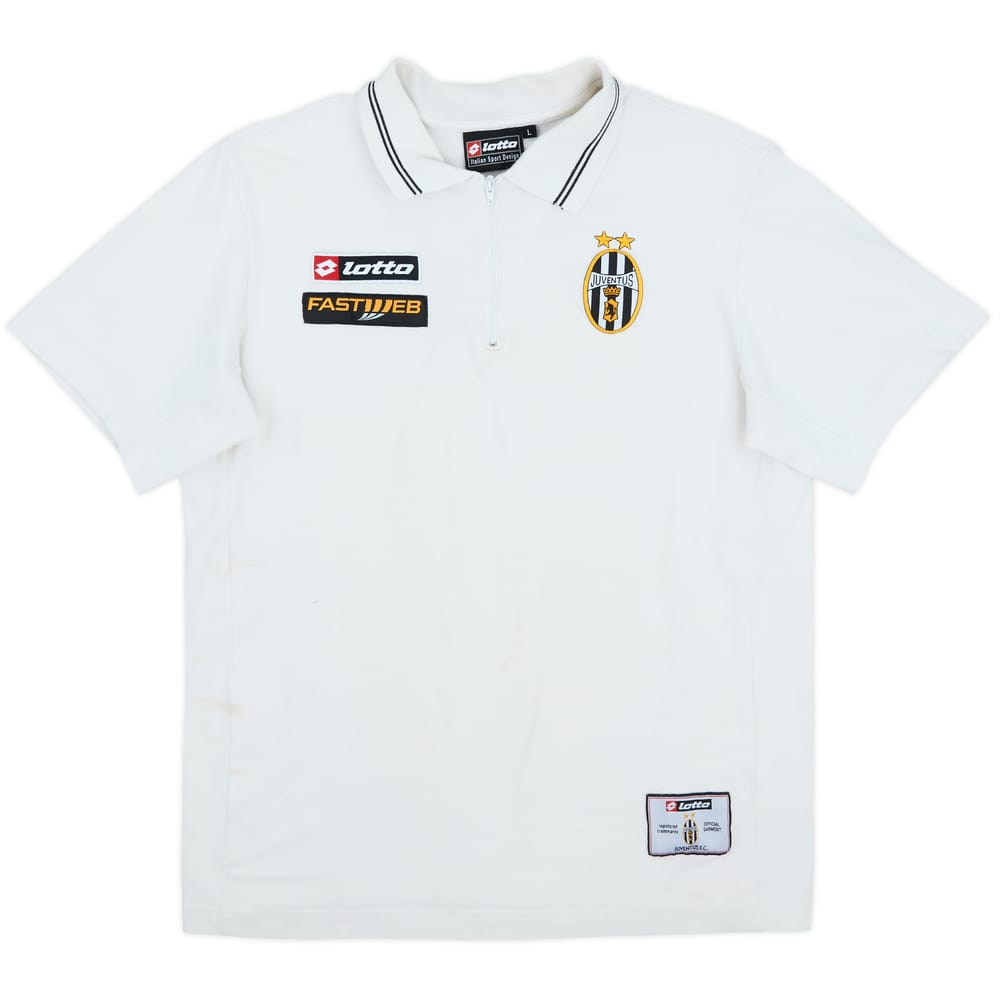2001-02 Juventus Lotto 1/4 Zip Polo Shirt - 6/10 - (M/L)