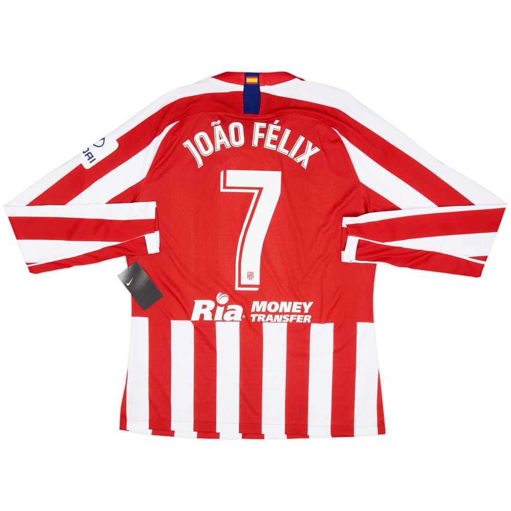 2019-20 Atletico Madrid Authentic Home L/S Shirt Joao Felix #7 (XL)