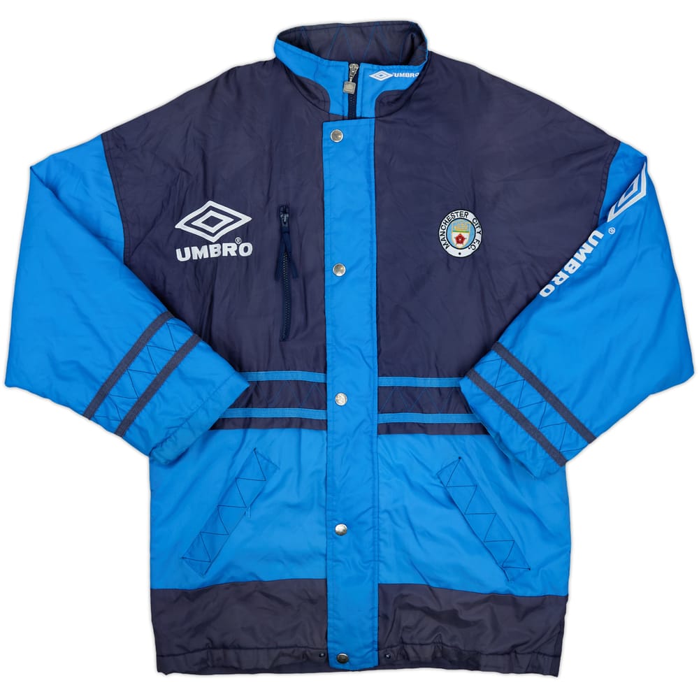 1995-97 Manchester City Umbro Padded Bench Coat - 9/10 - (S)