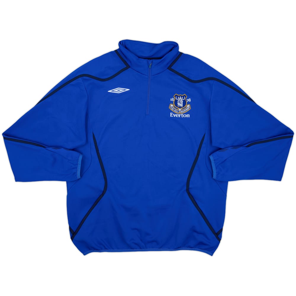 2007-08 Everton Umbro 1/4 Zip Drill Top - 9/10 - (XL)