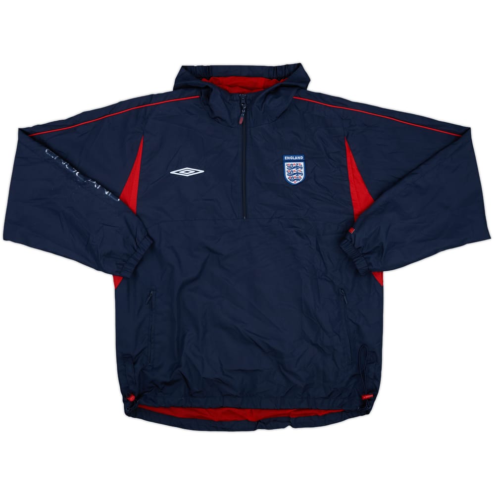 2004-06 England Umbro 1/4 Zip Hooded Rain Jacket - 5/10 - (L)