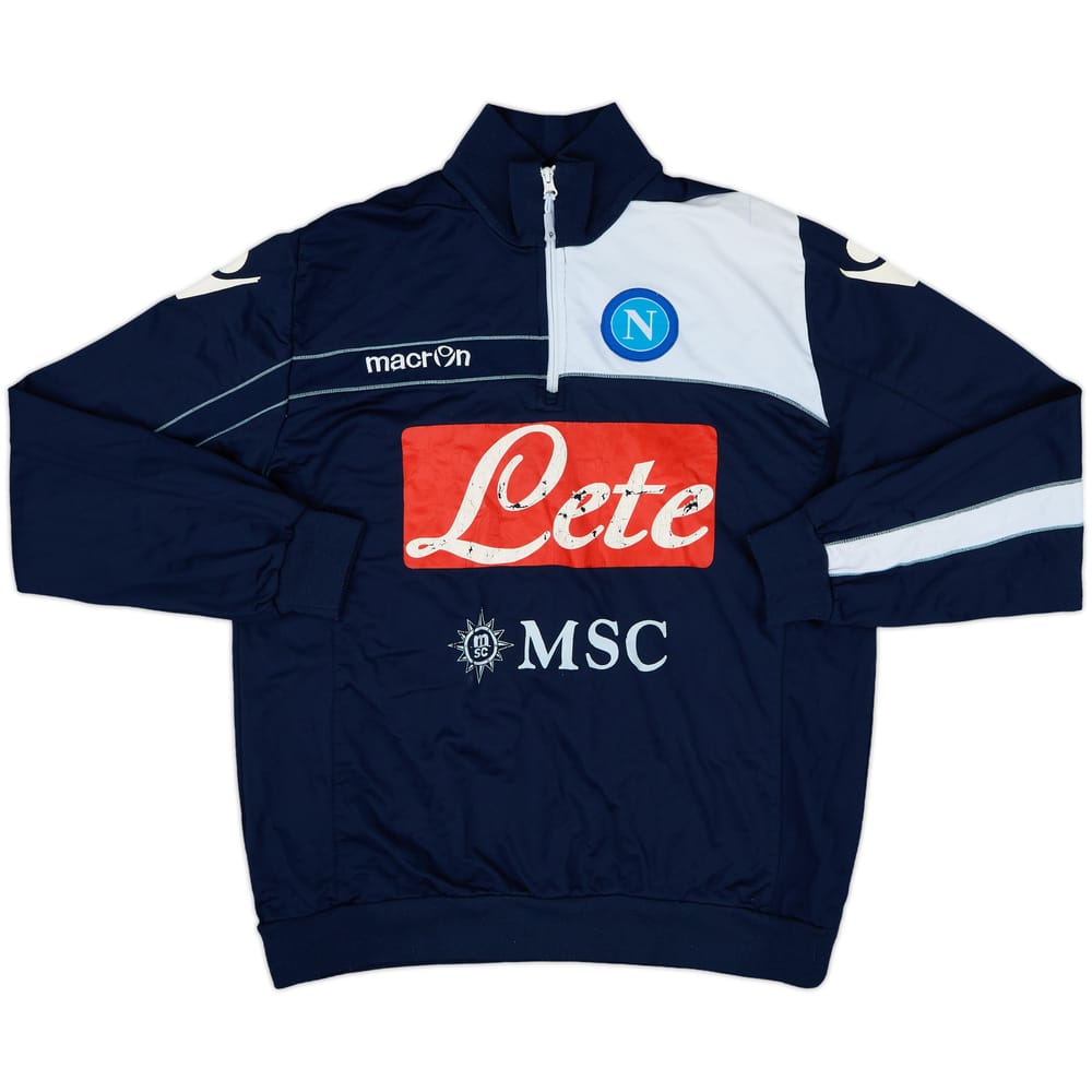 2011-12 Napoli Macron 1/4 Zip Drill Top - 4/10 - (XL)