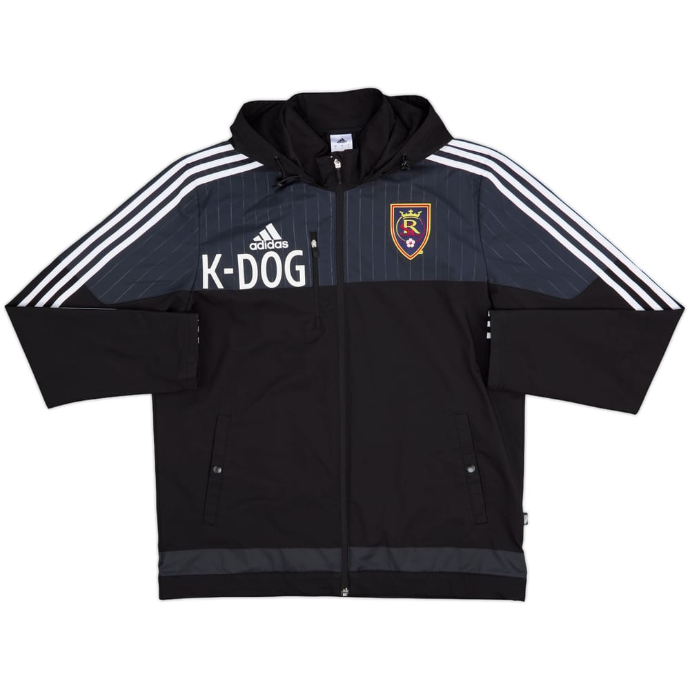 2014-15 Real Salt Lake Player Issue adidas Hooded Rain Jacket K-Dog - 8/10 - (L)