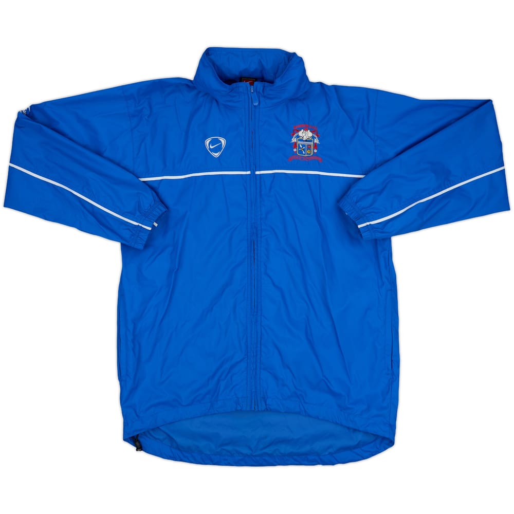 2004-05 Aston Villa Hummel 1/4 Zip Track Jacket - 8/10 - (L)