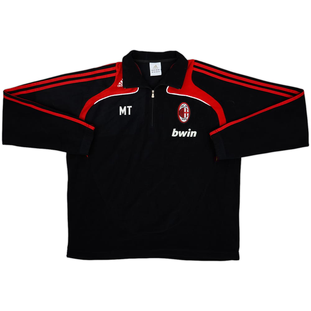 2008-09 AC Milan adidas Staff Issue 1/4 Zip Fleece Top MT - 8/10 - (L)
