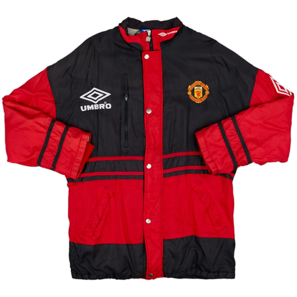 1996-97 Manchester United Umbro Padded Bench Coat - 9/10 - (L)