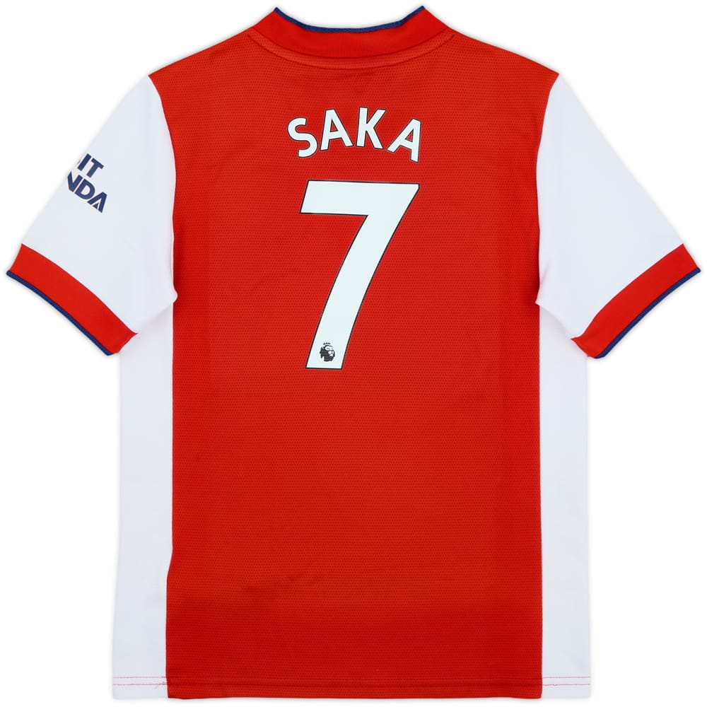 2021-22 Arsenal Home Shirt Saka #7 - 7/10 - (M.Boys)