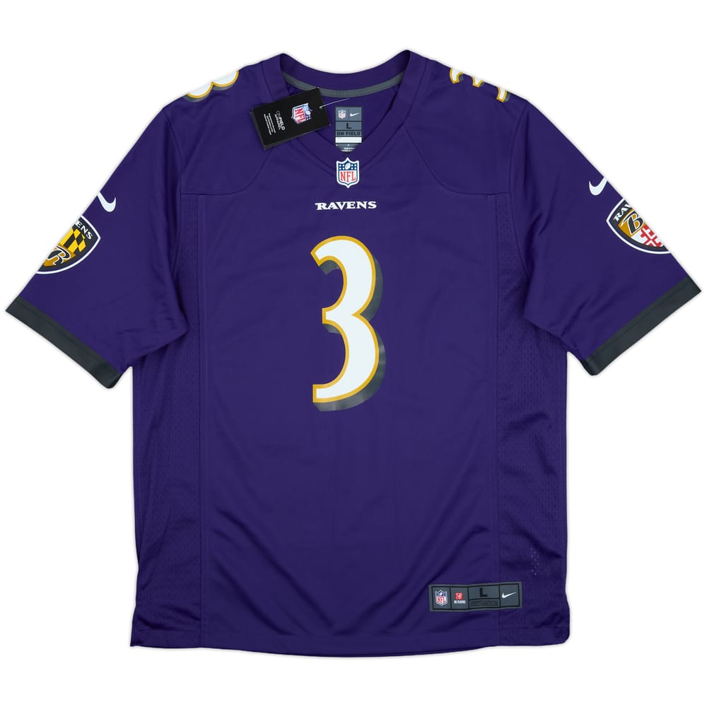 2023 Baltimore Ravens Beckham Jr #3 Nike Game Home Jersey (L)