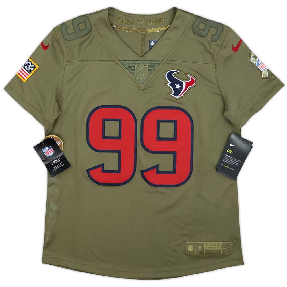 2017 Houston Texans Watt #99 Nike Salute to Service Jersey Womens (S)