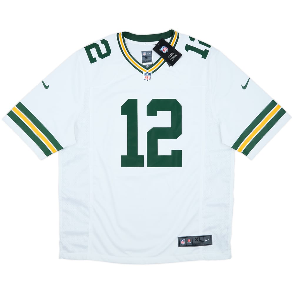 2012-22 Green Bay Packers Rodgers #12 Nike Game Away Jersey (XL)