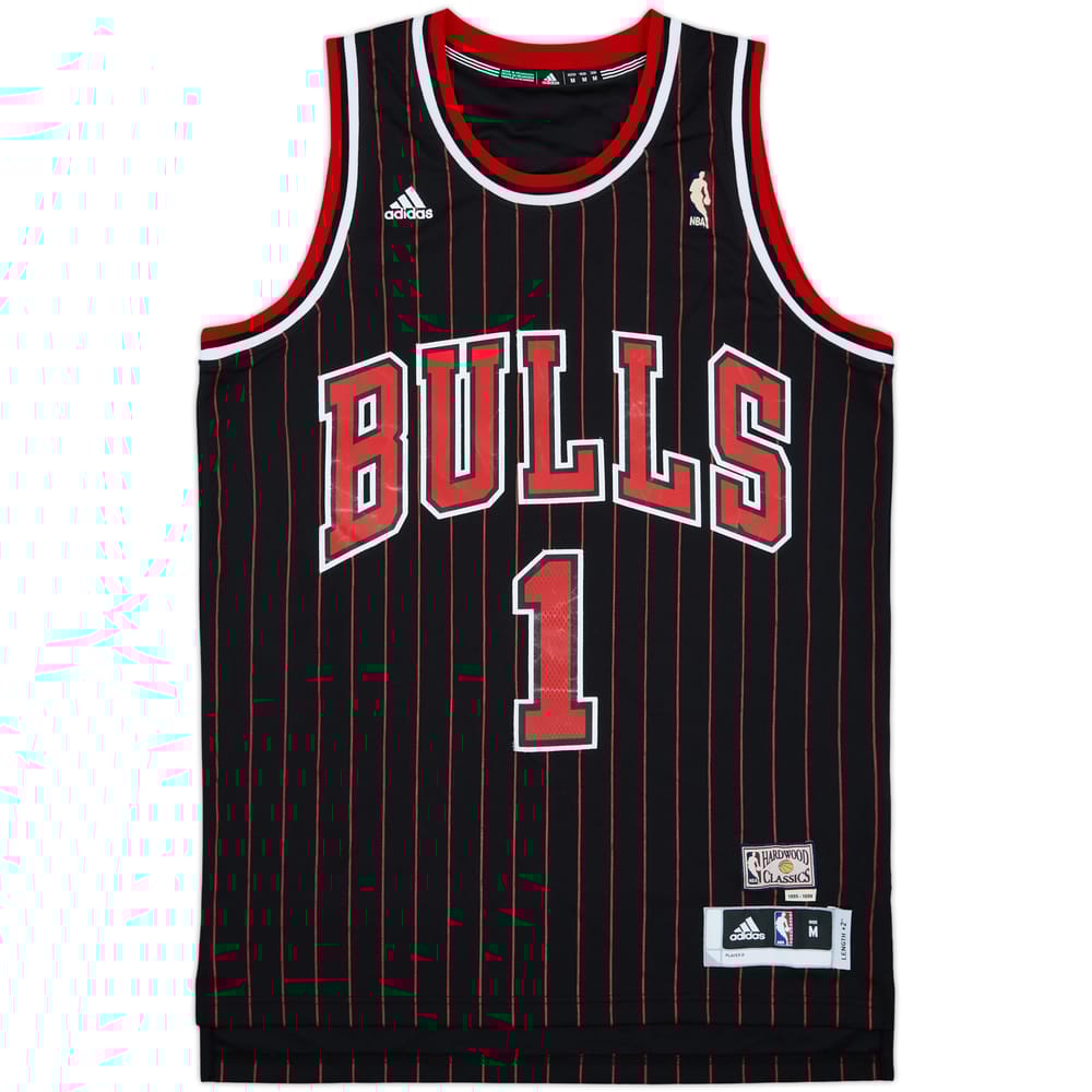 1995-96 Chicago Bulls Rose #1 adidas Hardwood Classics Swingman Alternate Jersey - 8/10 - (M)
