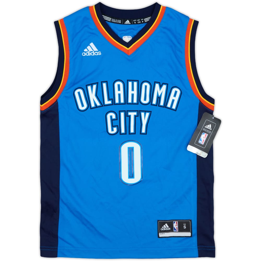 2014-17 Oklahoma City Thunder Westbrook #0 adidas Away Jersey (S.Boys)