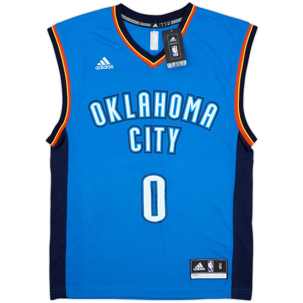2014-17 Oklahoma City Thunder Westbrook #0 adidas Away Jersey (S)