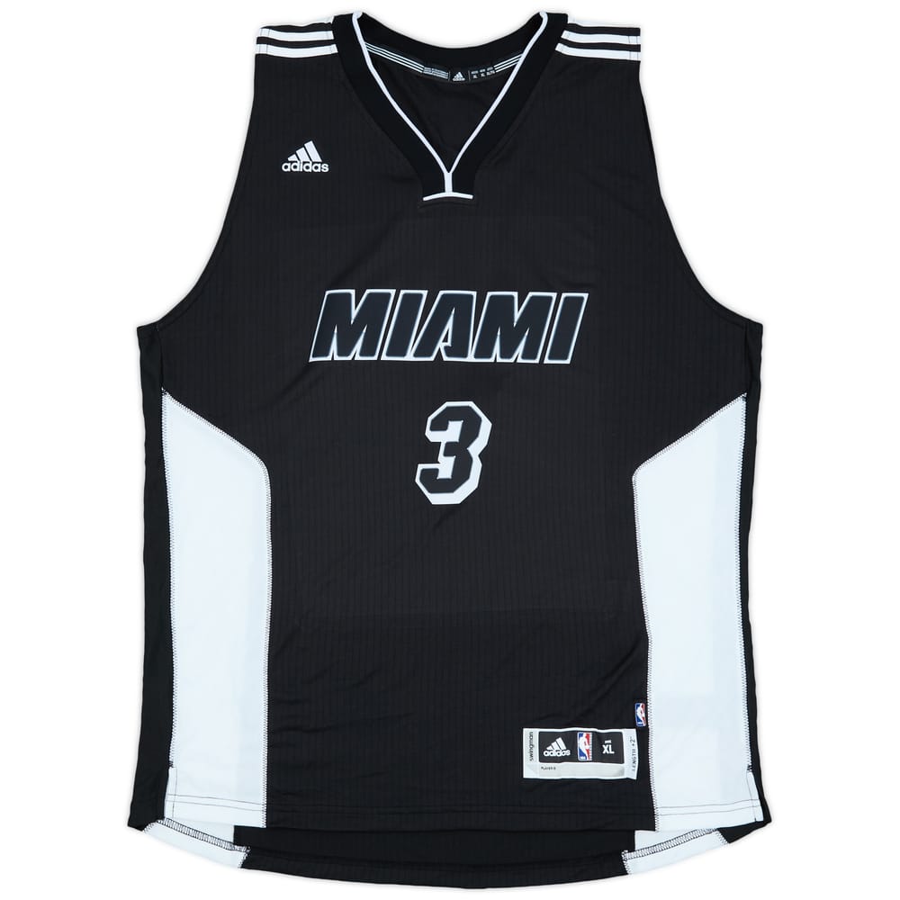 2014-15 Miami Heat Wade #3 adidas Swingman Alternate Jersey - 10/10 - (XL)