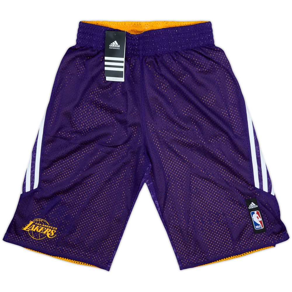 2013-14 LA Lakers adidas Reversible Training Shorts (XS)