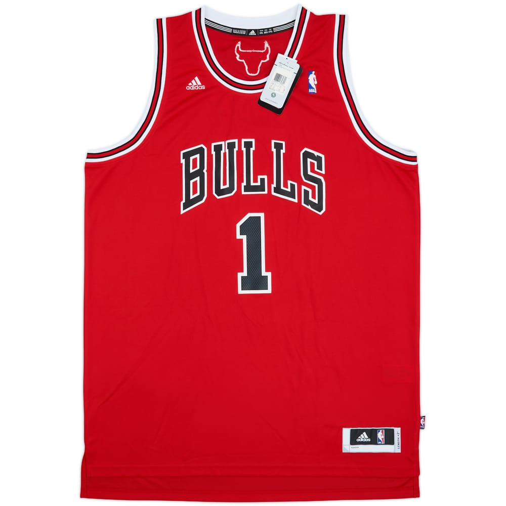 2010-14 Chicago Bulls Rose #1 adidas Swingman Away Jersey (XXL)