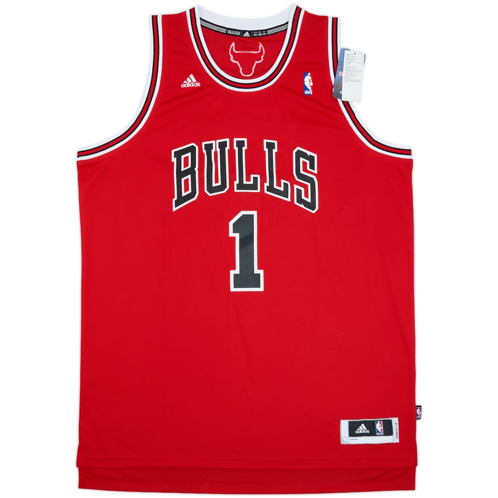 2010-14 Chicago Bulls Rose #1 adidas Swingman Away Jersey (XXL)