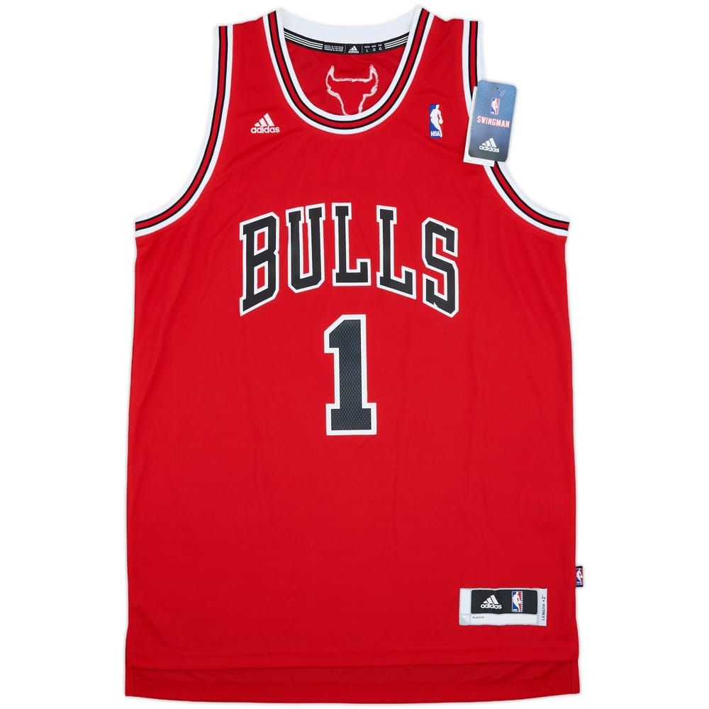2010-14 Chicago Bulls Rose #1 adidas Swingman Away Jersey (L)