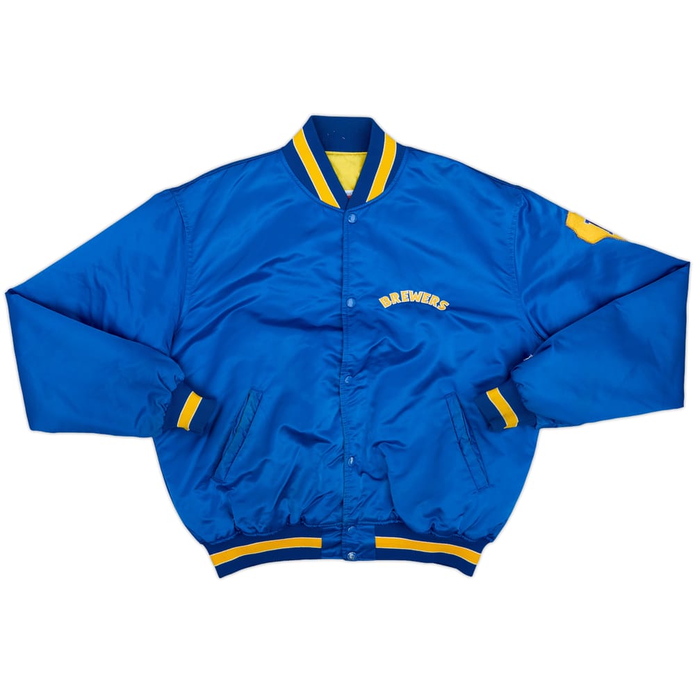1990-93 Milwaukee Brewers Starter Satin Varsity Jacket - 6/10 - (XL)