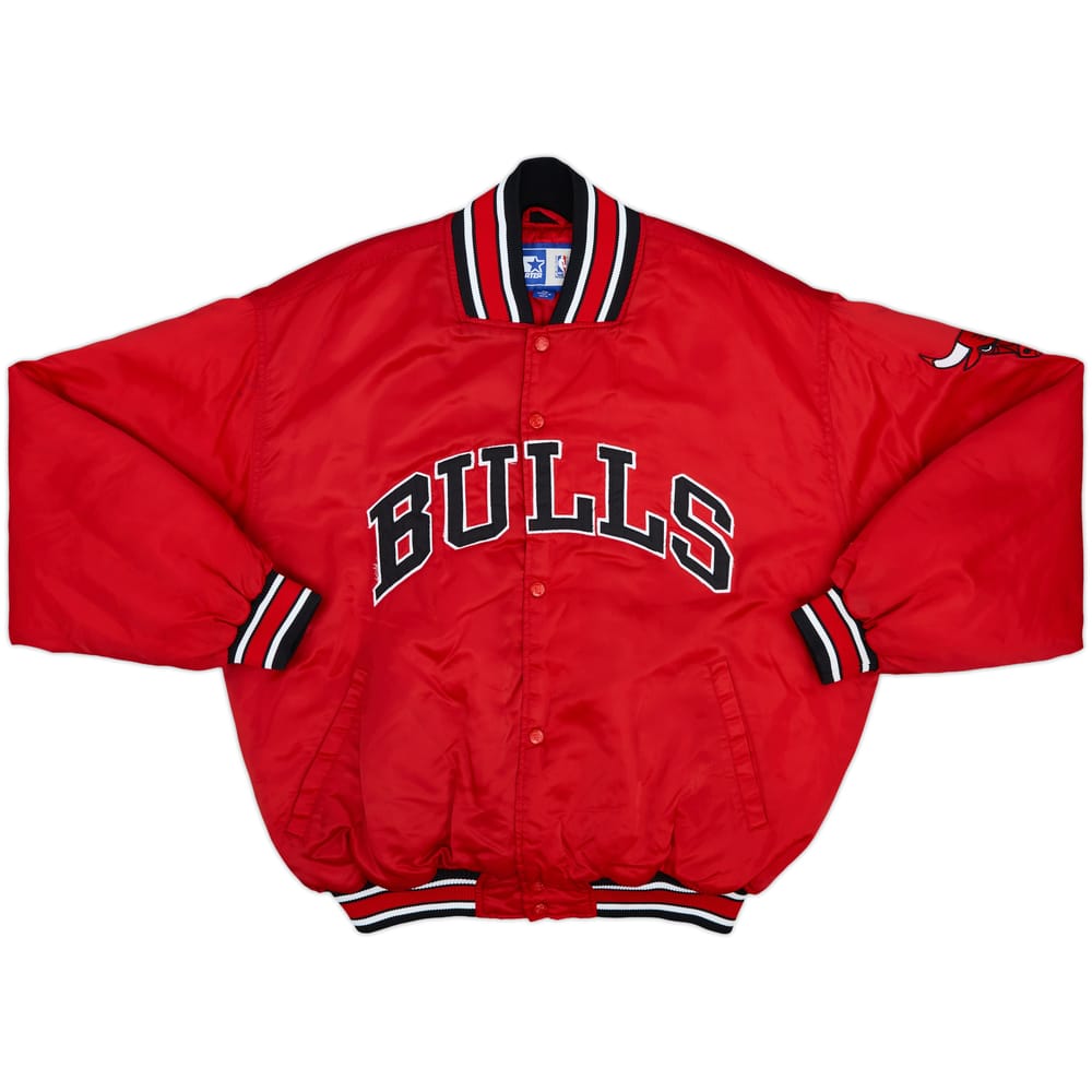 1990s Chicago Bulls Starter Satin Varsity Jacket - 7/10 - (XL)