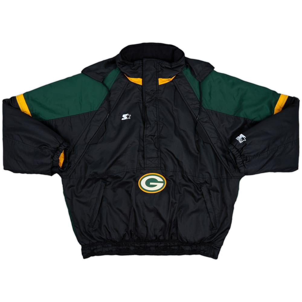 1990s Green Bay Packers Starter 1/2 Zip Rain Coat - 9/10 - (XL)