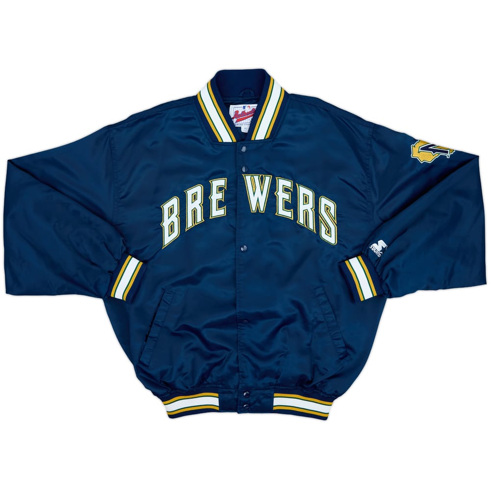 1994-99 Milwaukee Brewers Starter Satin Varsity Jacket - 9/10 - (XL)