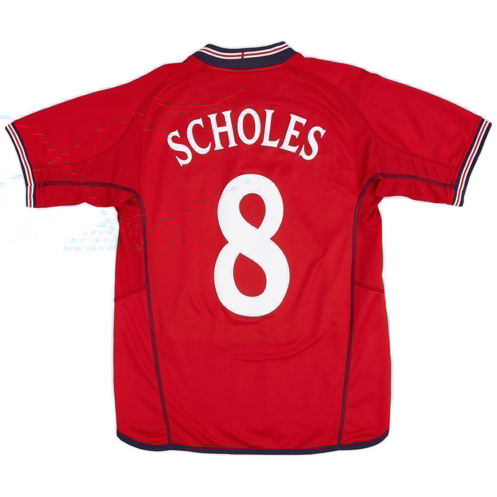 2002-04 England Away Shirt Scholes #8 - 8/10 - (S)