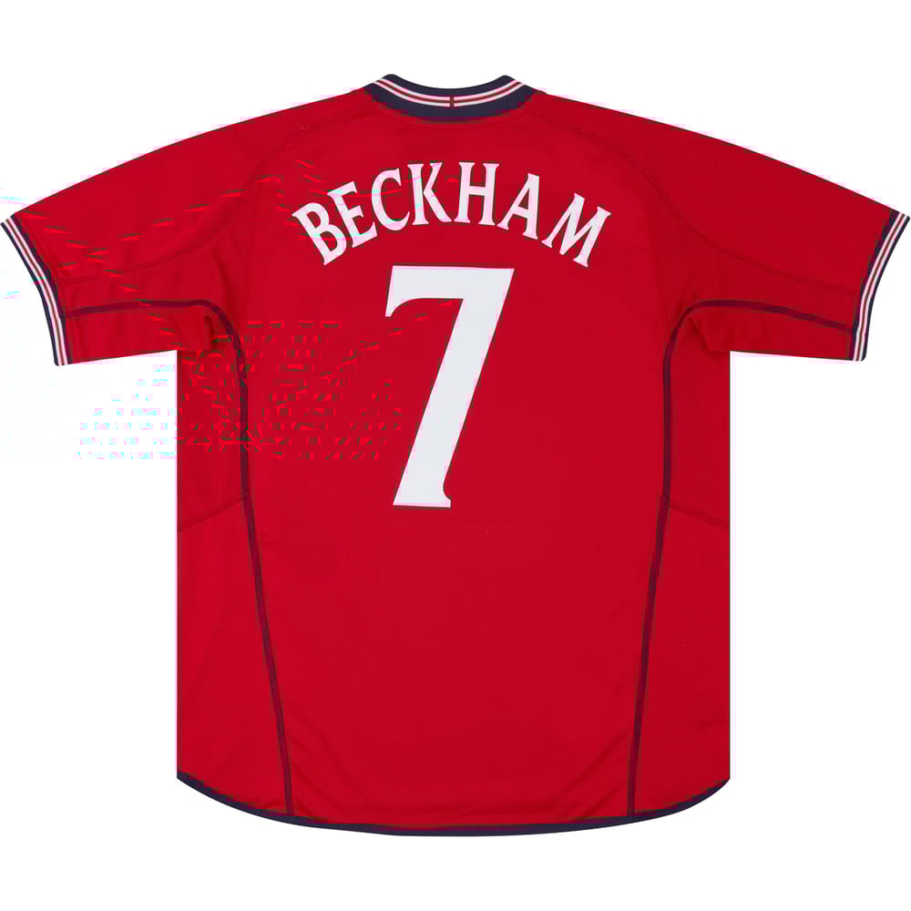 2002-04 England Away Shirt Beckham #7 - 7/10