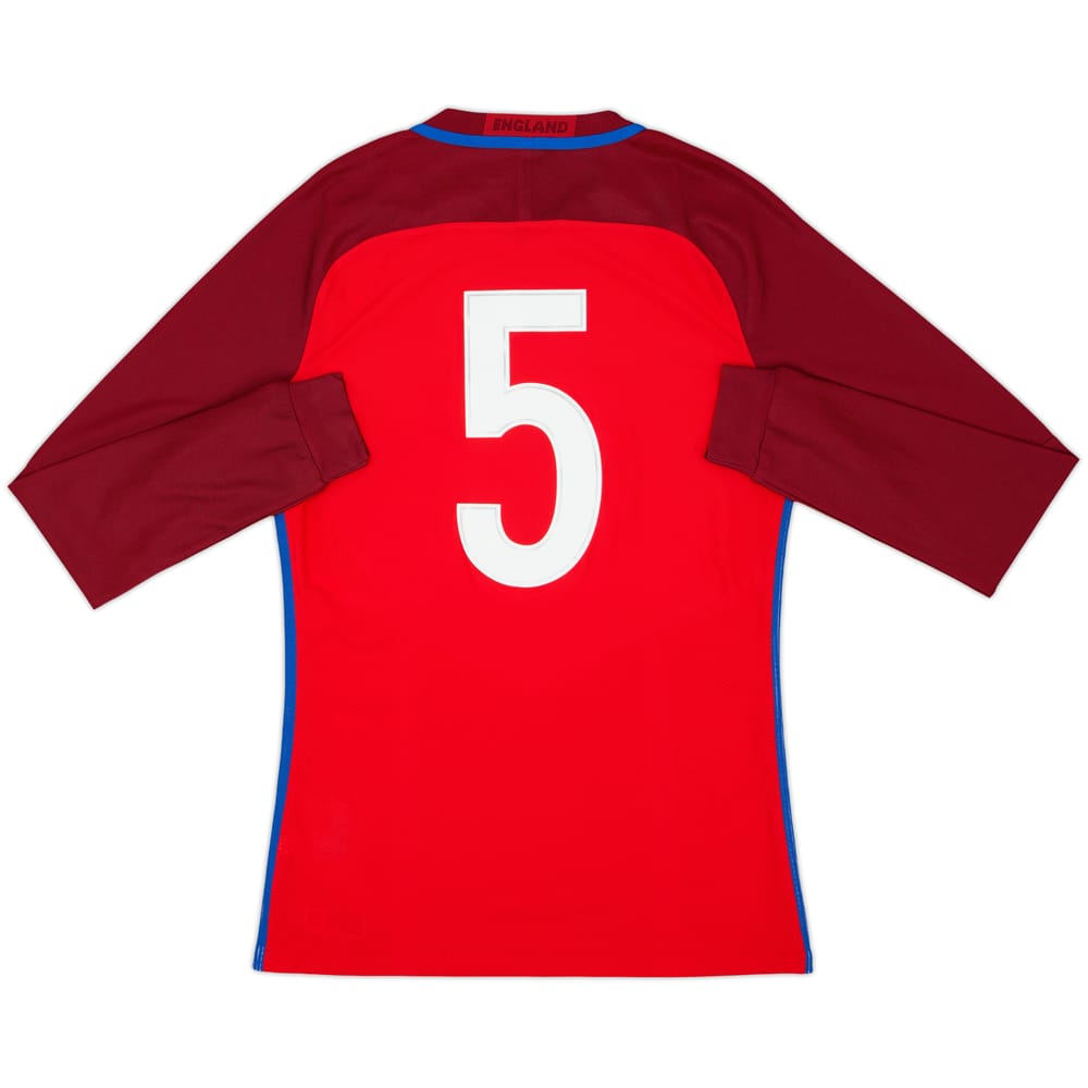 2016-17 England Match Issue Away L/S Shirt #5
