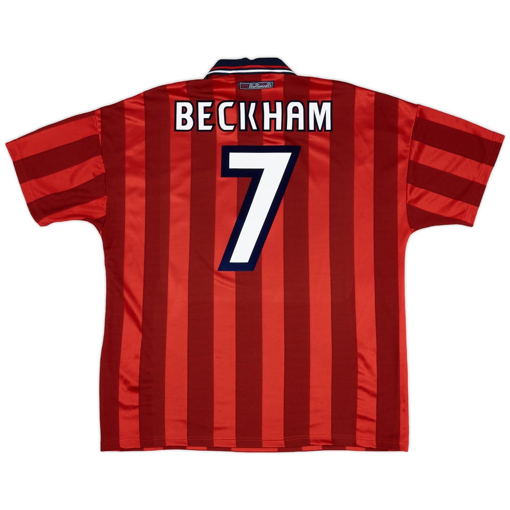 1997-99 England Away Shirt Beckham #7