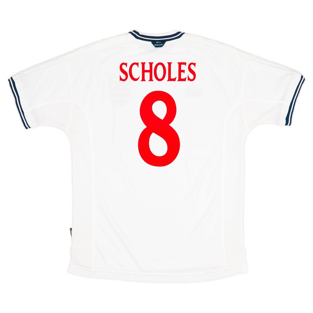1999-01 England Home Shirt Scholes #8