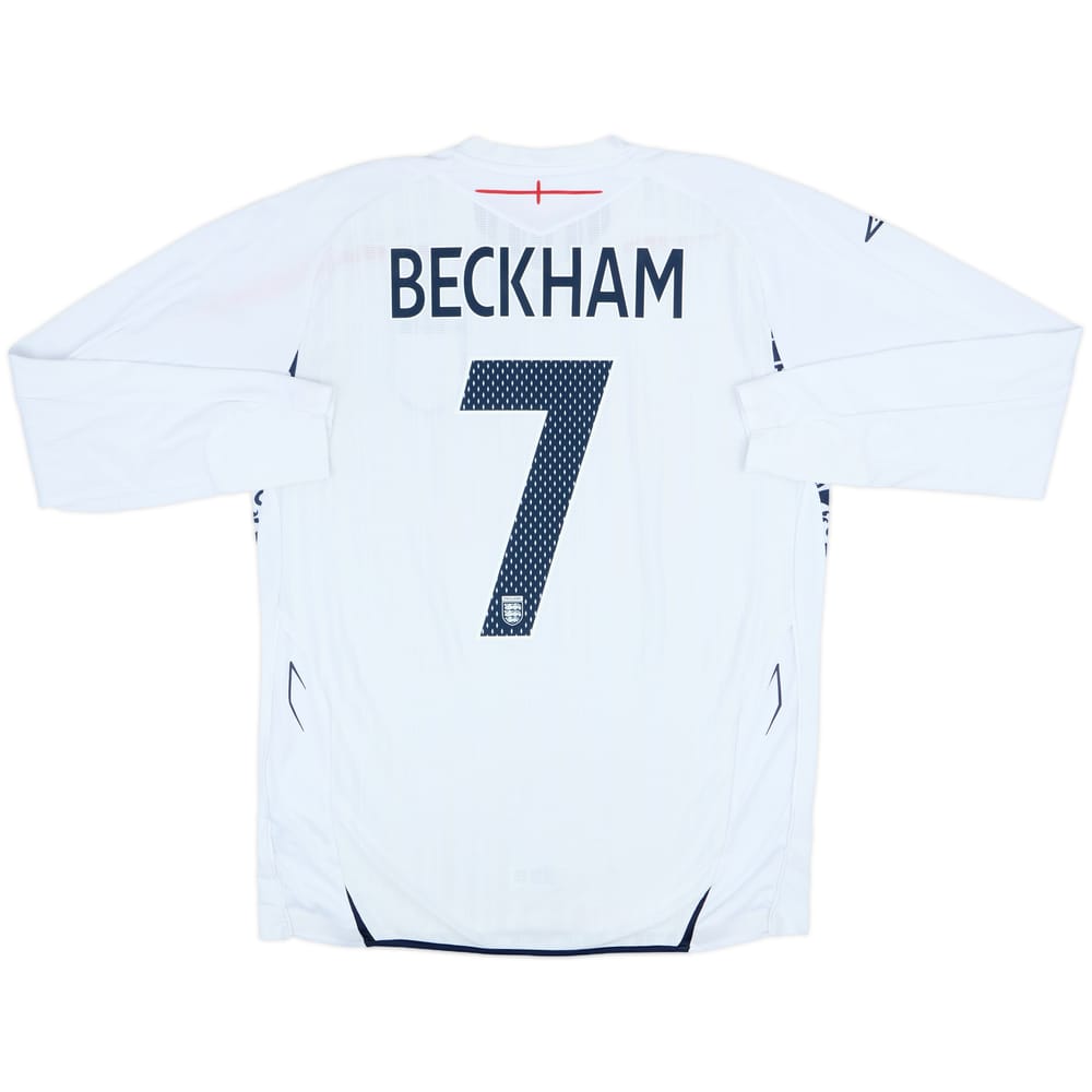 2007-09 England Home L/S Shirt Beckham #7