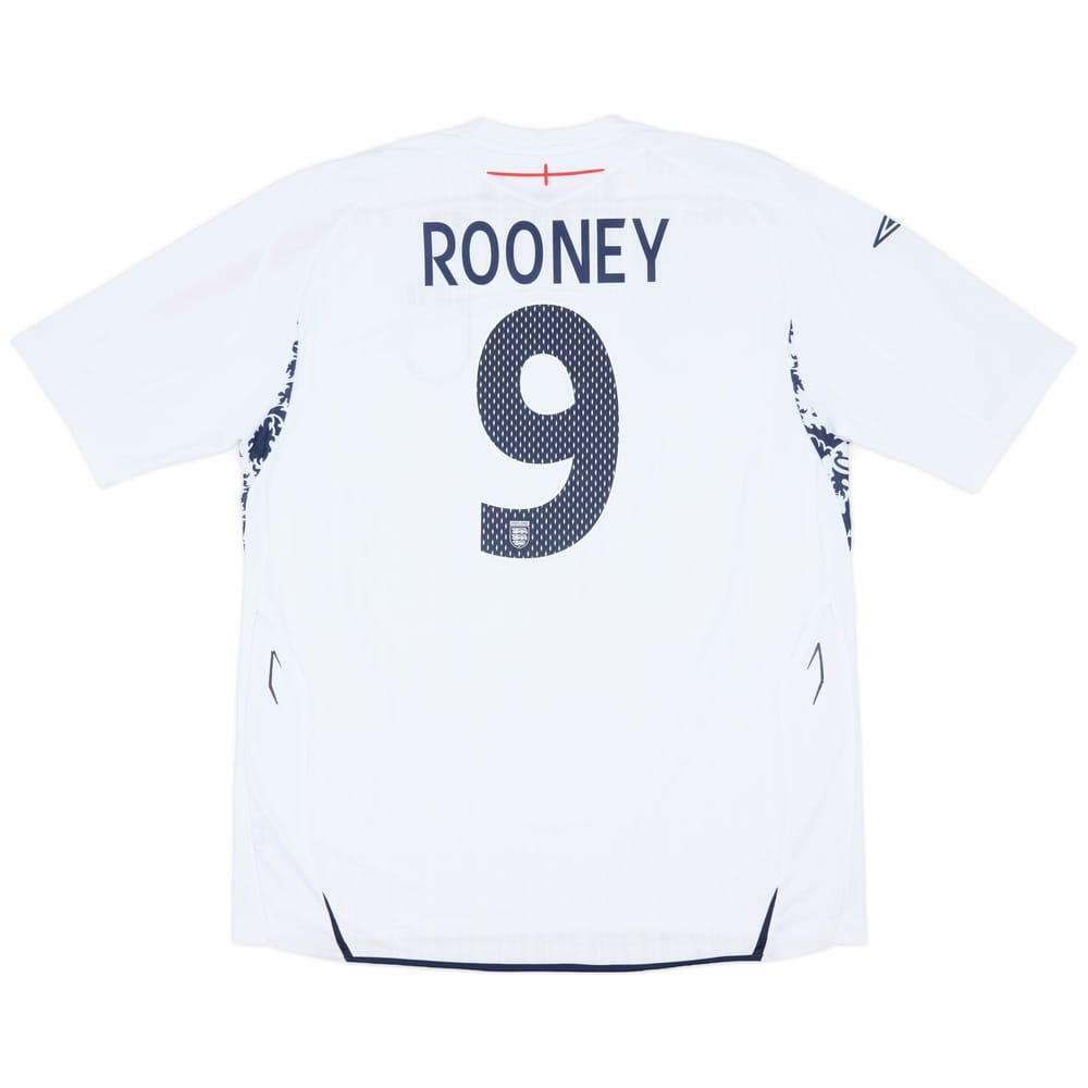 2007-09 England Home Shirt Rooney #9