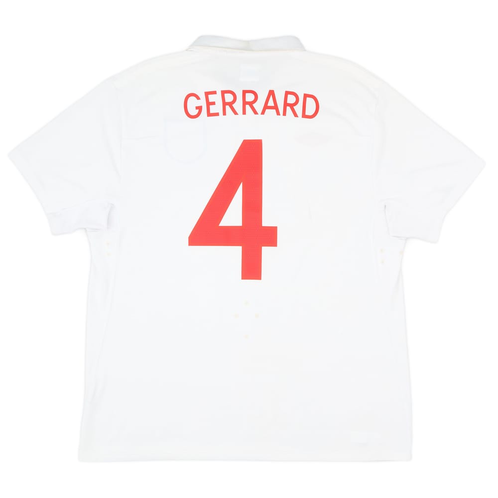 2009-10 England Home Shirt Gerrard #4 - 8/10 - (S)