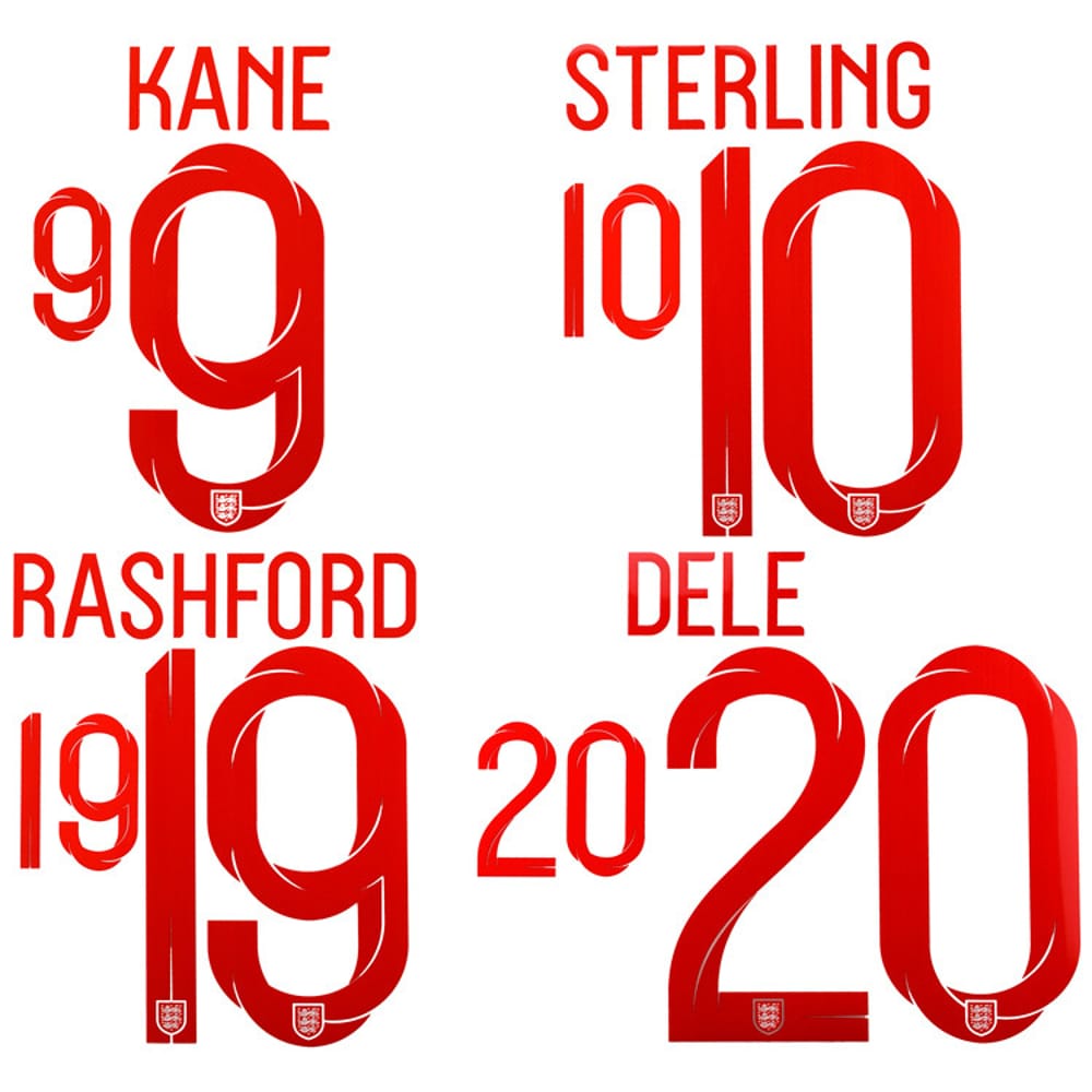 2018-19 England Home Name Set