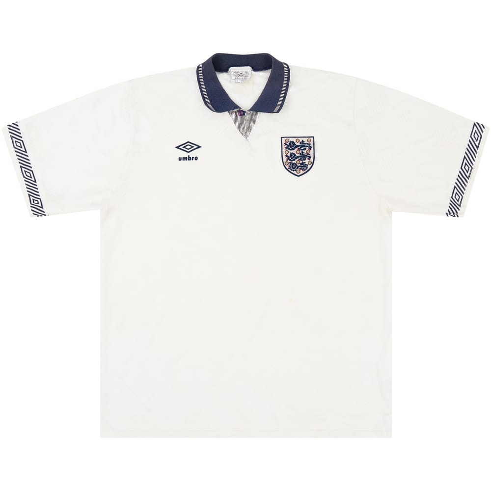 1990-92 England Home Shirt - 5/10 - (L)
