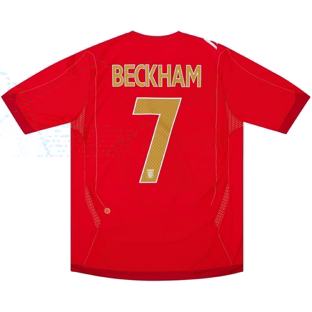 2006-08 England Away Shirt Beckham #7 - 8/10
